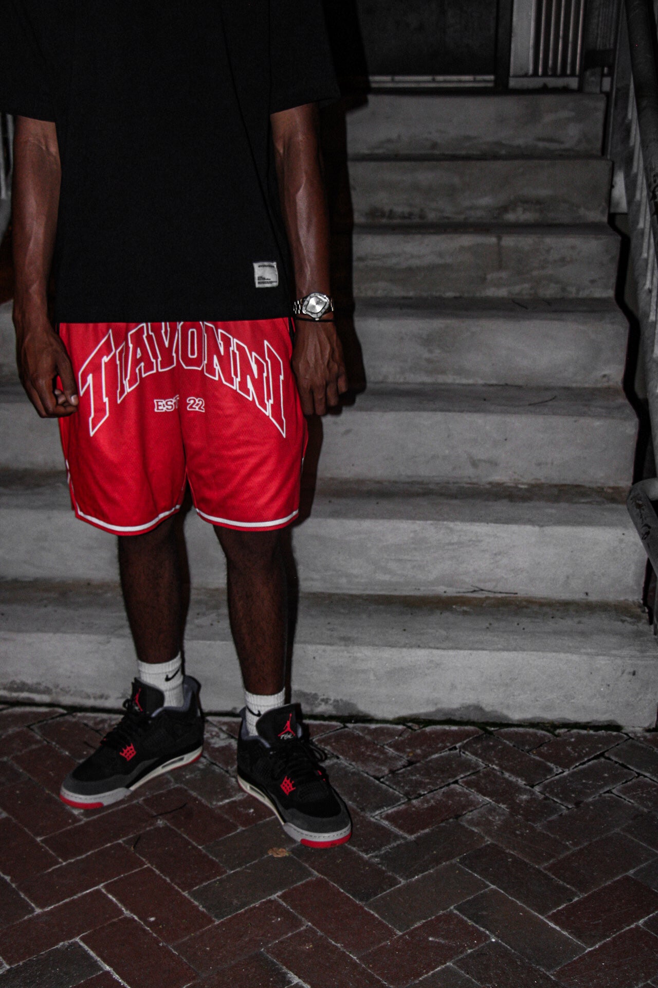 Tiavonni Reversible Shorts - Red/White