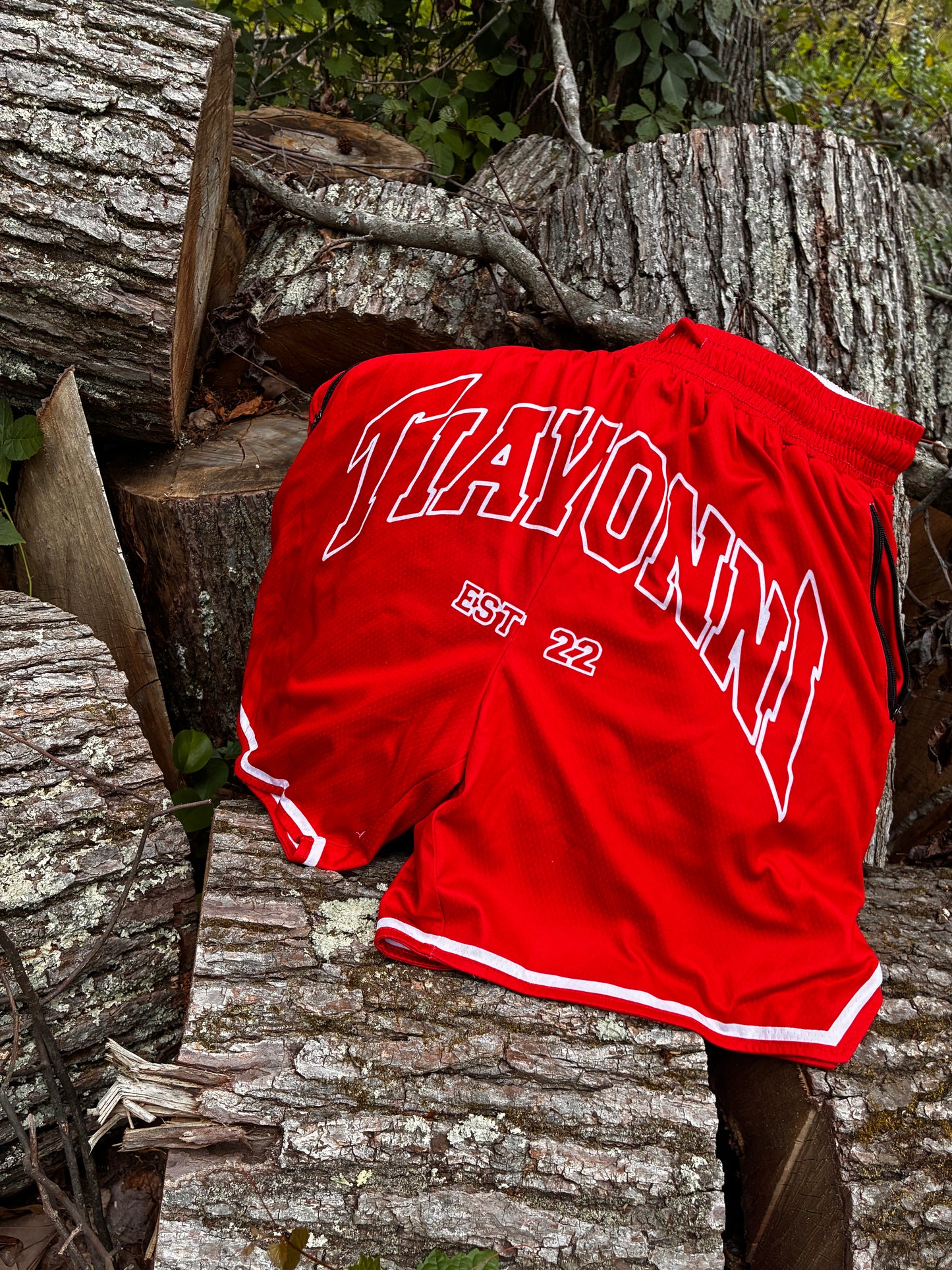Tiavonni Reversible Shorts - Red/White