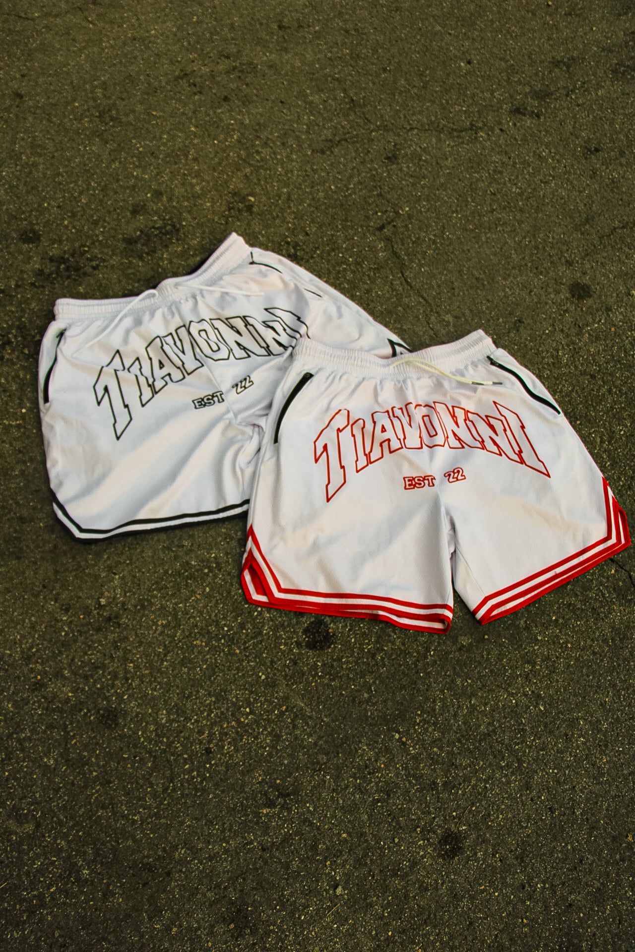 Tiavonni Reversible Shorts Bundle - Black/White + Red/White